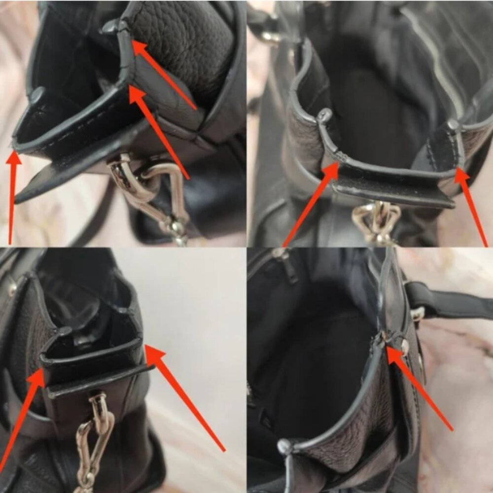 Coach Swagger Carryall In Pebble Leather Black with Silver Style No.34408 - Picture 15 of 15